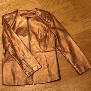 Terry Lewis gold leather jacket